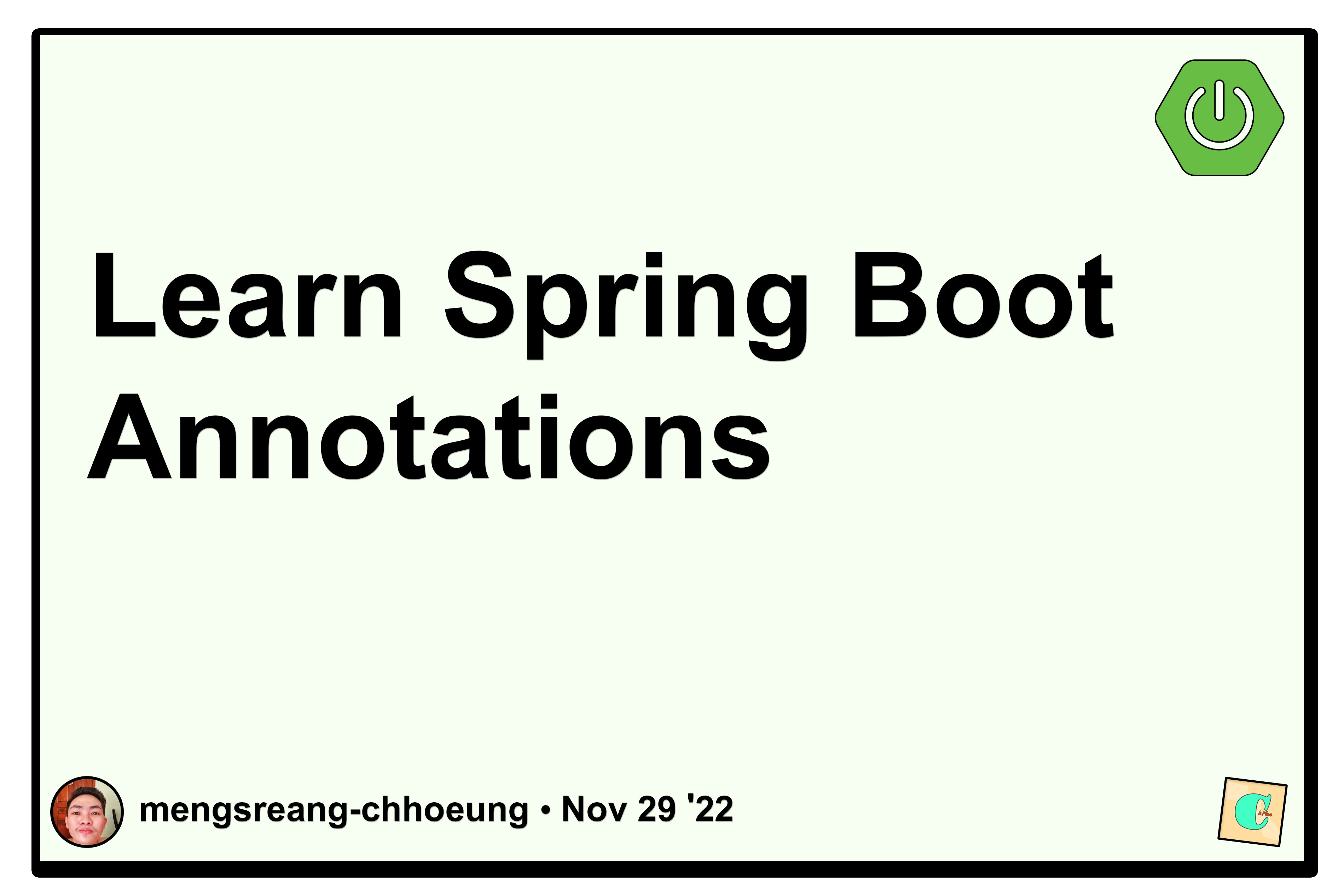 Learn Spring Boot Annotations